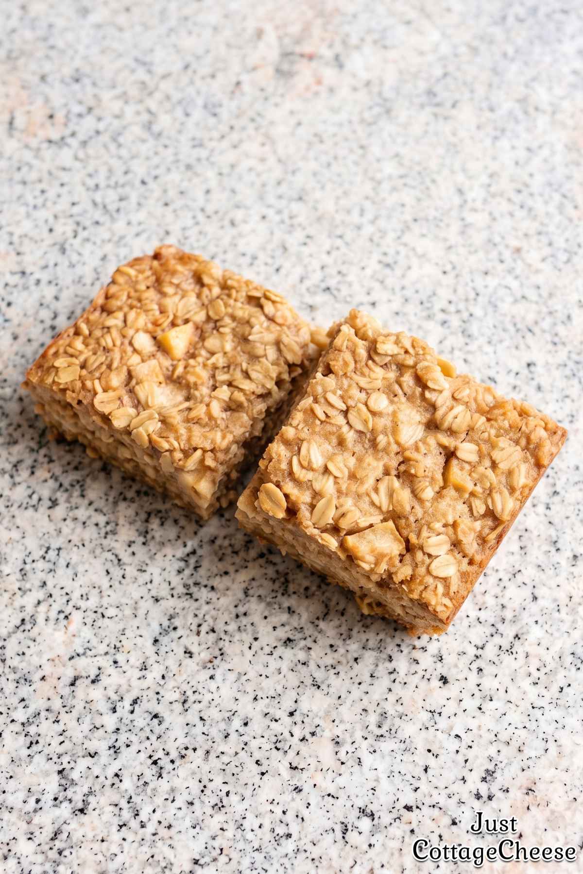Soft cottage cheese oat bars