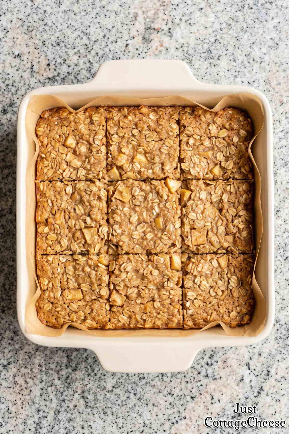 Sweet apple cinnamon oat squares