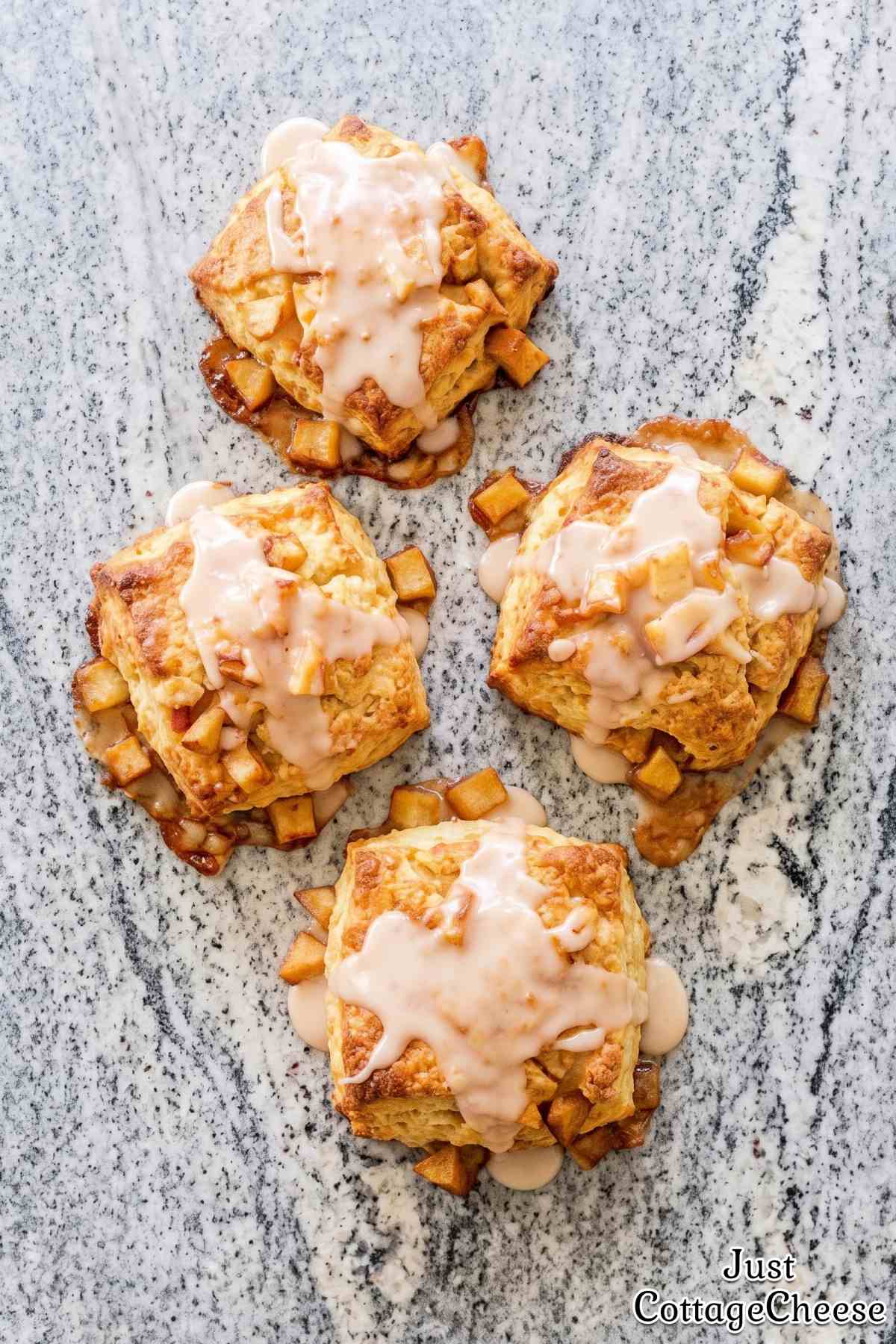 Soft baked cottage cheese apple fritters