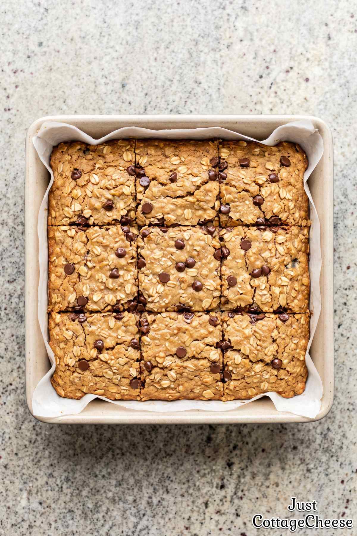 Wholesome cottage cheese chocolate squares