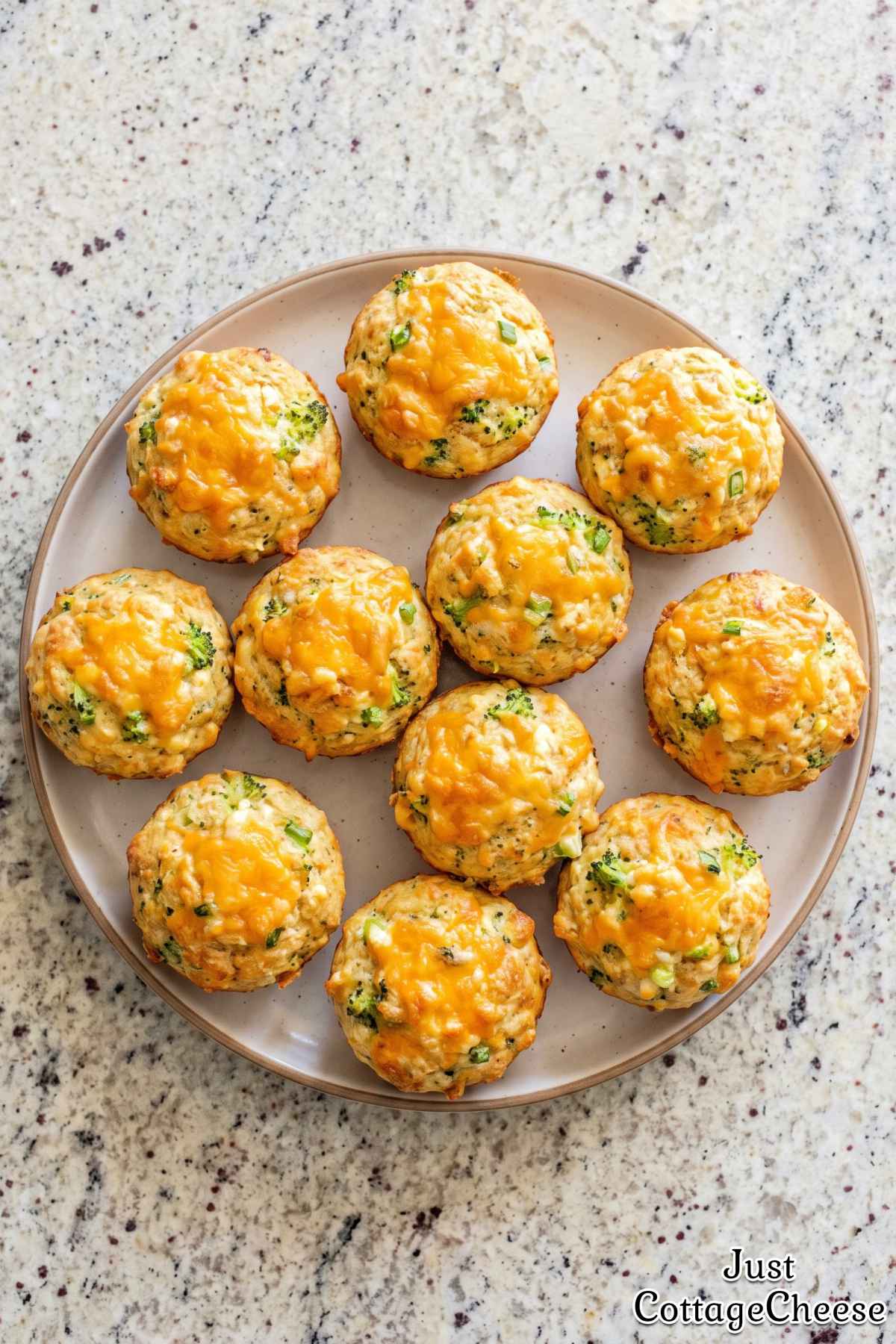 golden cottage cheese broccoli muffins