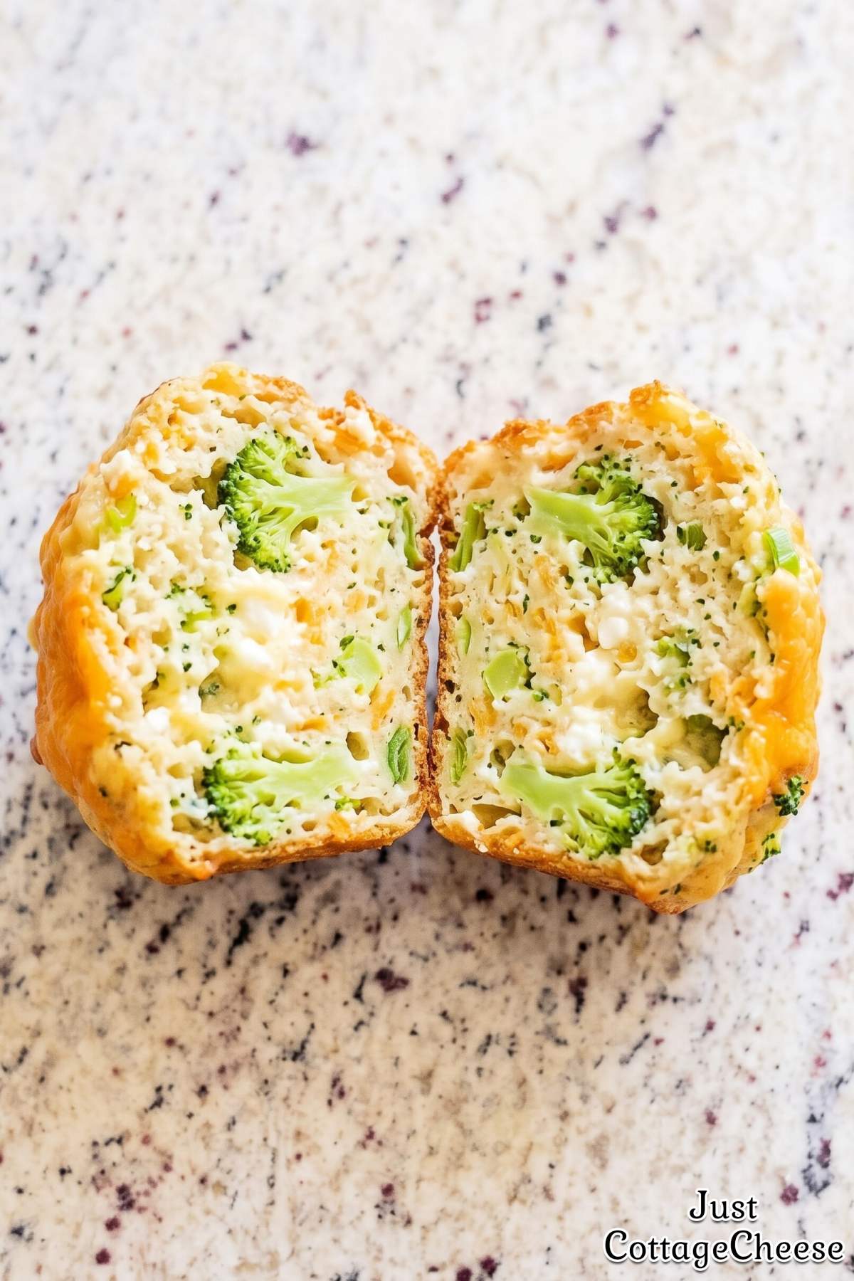 baked broccoli cheddar cottage cheese muffins