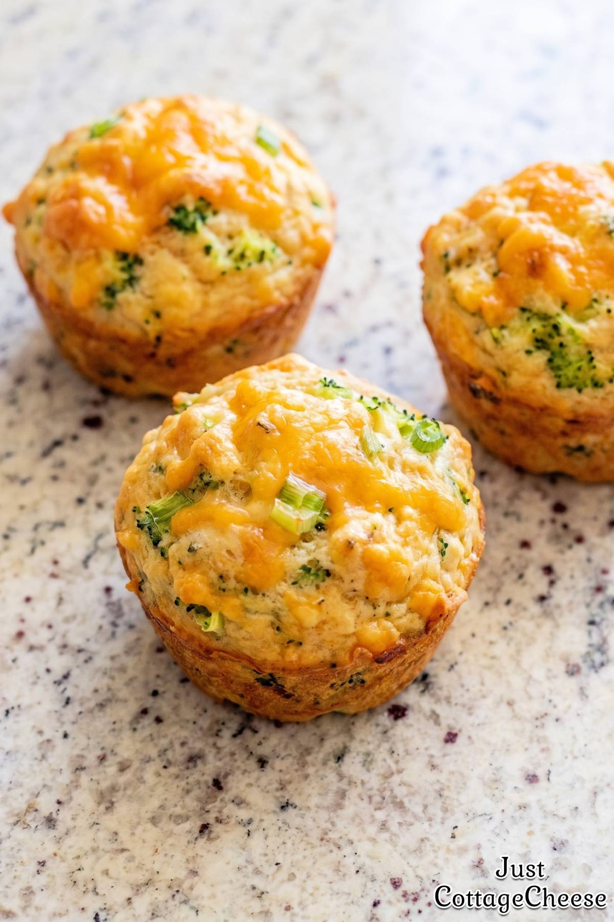 cheesy broccoli cottage cheese muffins