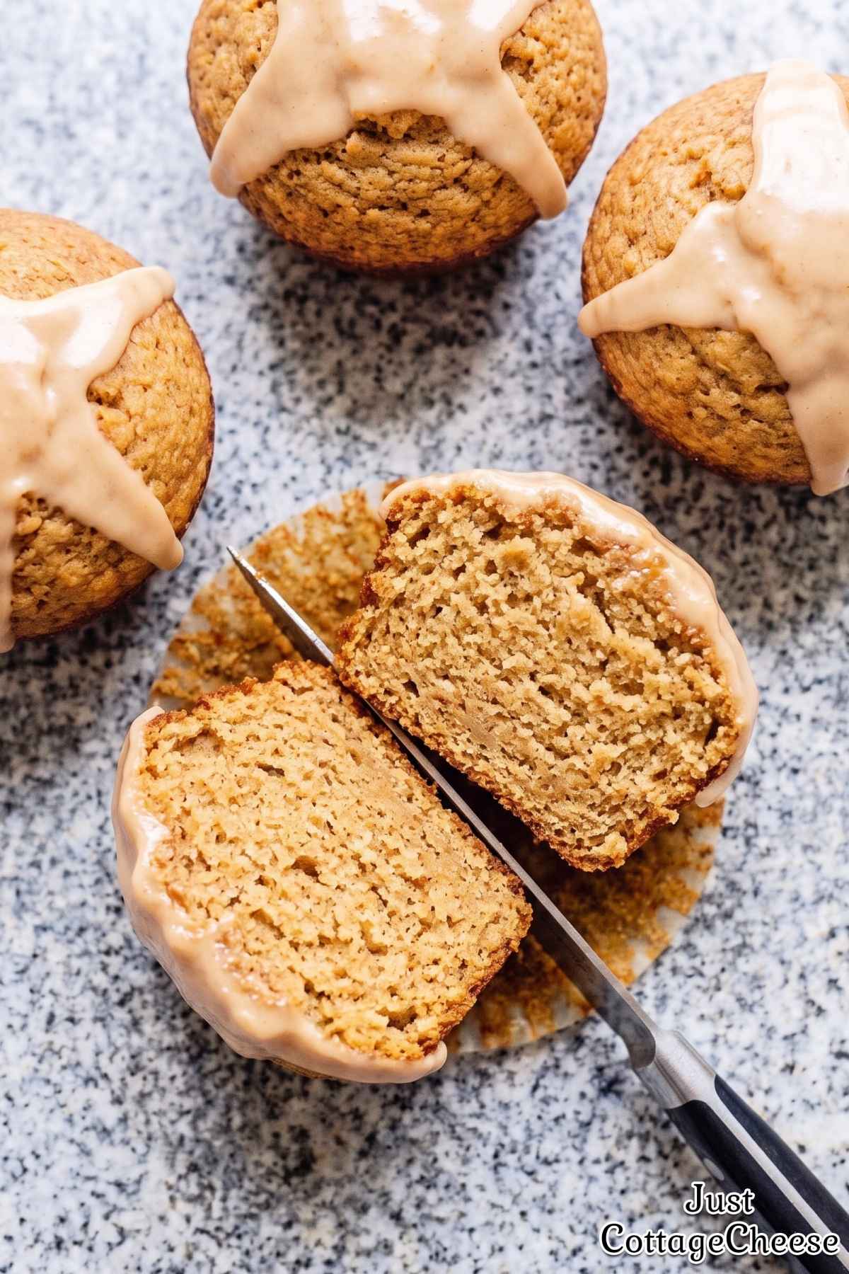 Soft cottage cheese brown butter muffins
