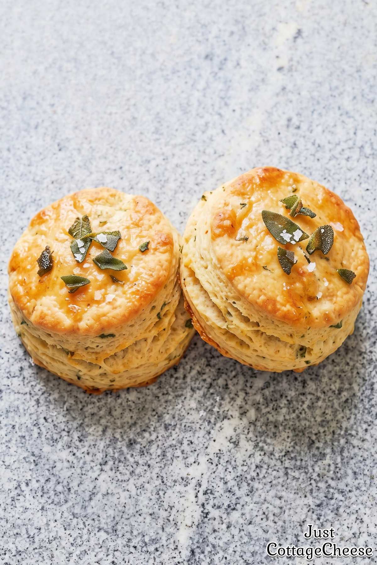 Golden brown butter sage biscuits