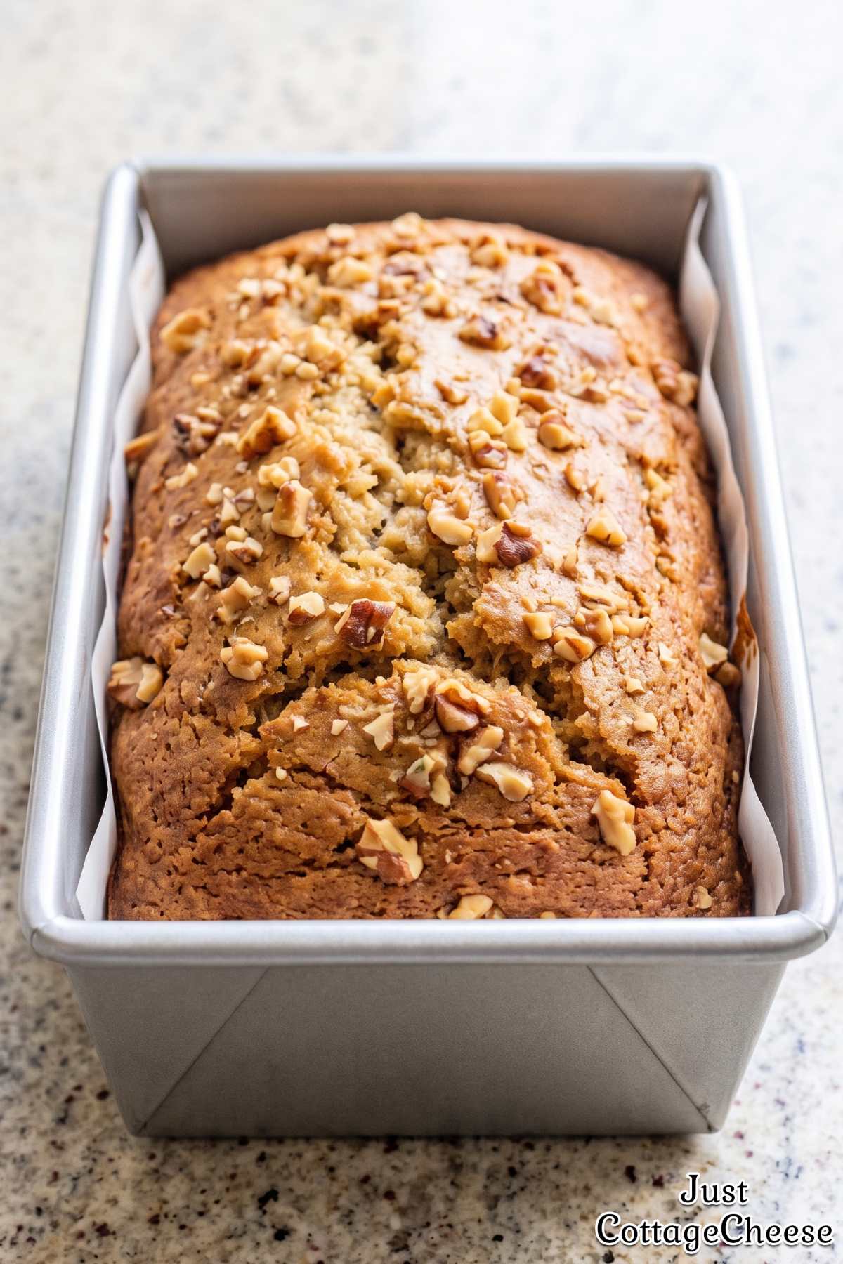 Moist cottage cheese banana bread