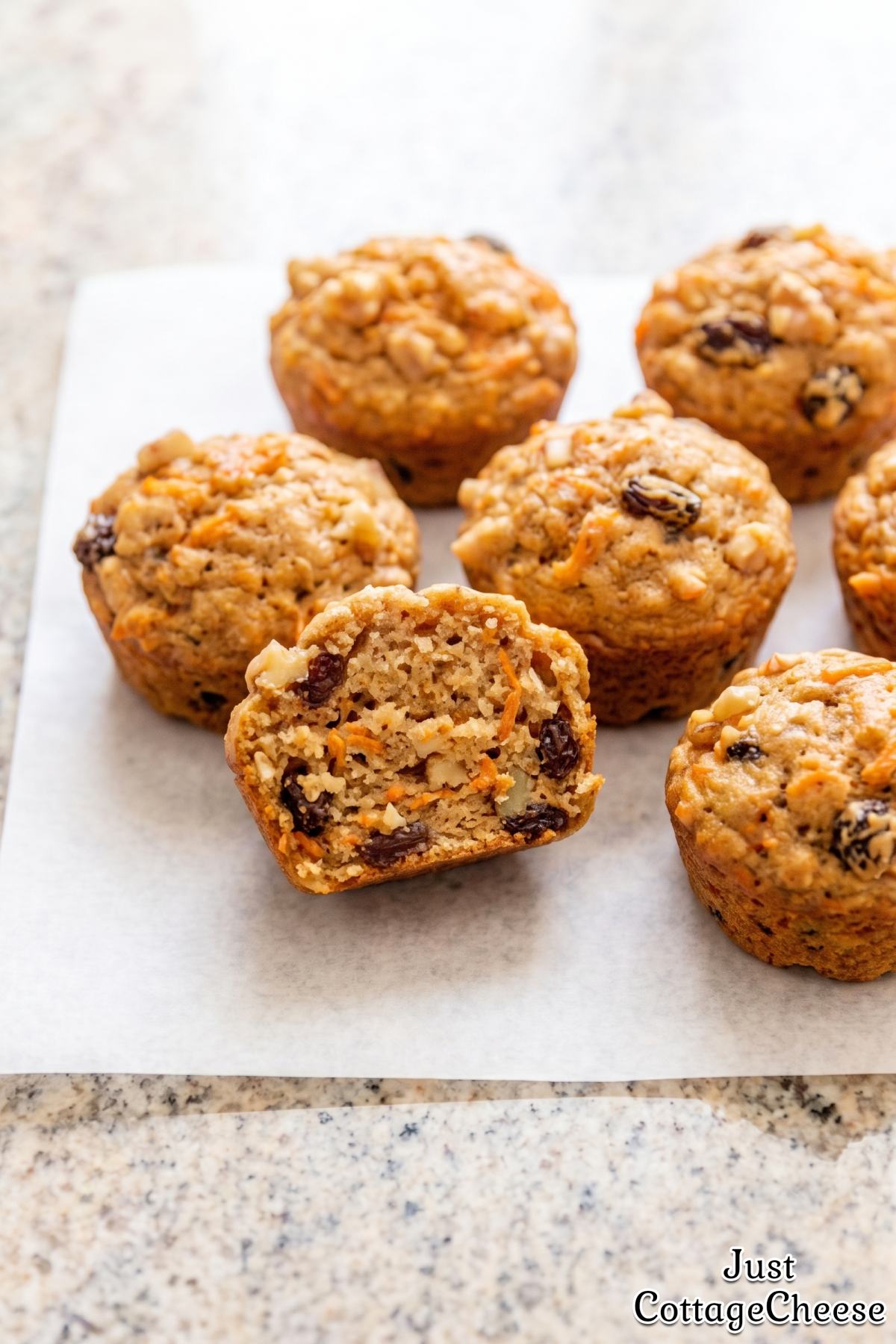 Little carrot cake bites on a plate