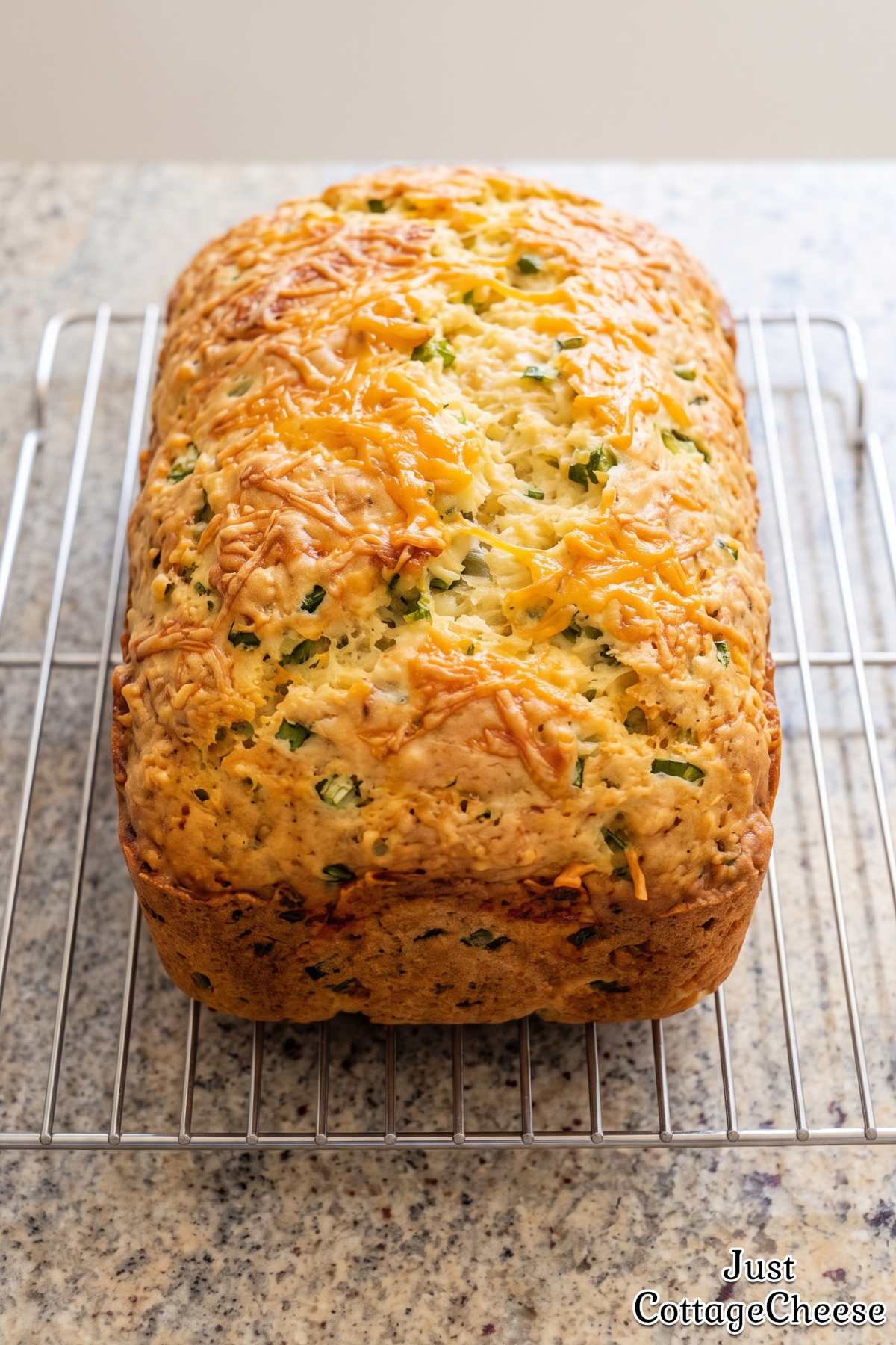 Warm cottage cheese jalapeno bread