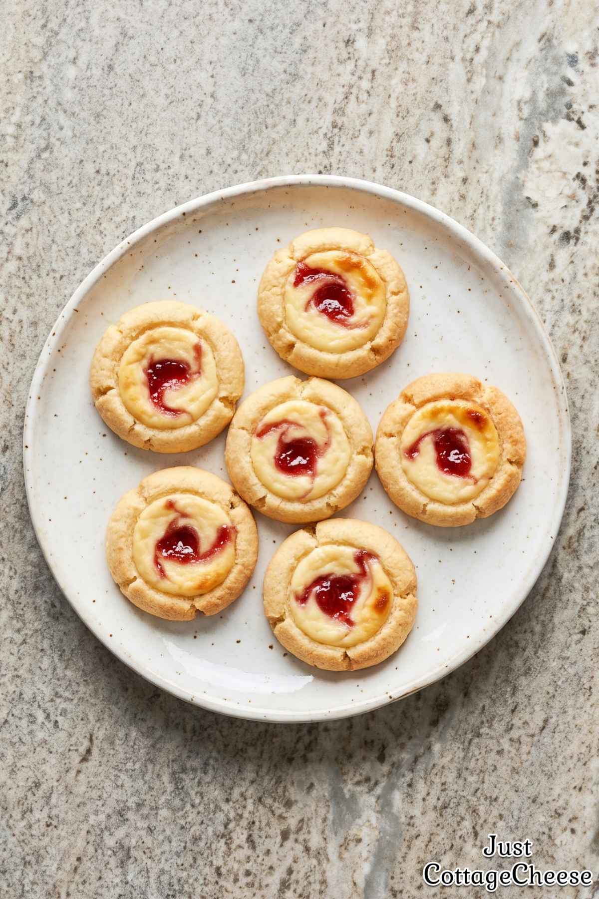 Homemade cheesecake thumbprint cookies