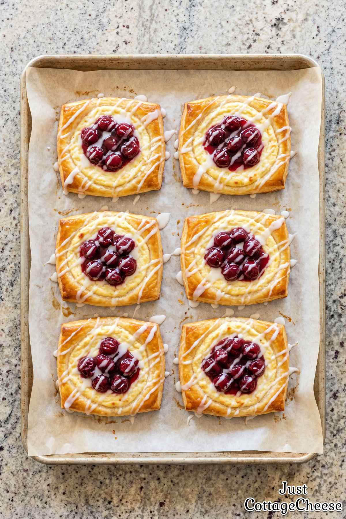 Golden cherry danishes for breakfast