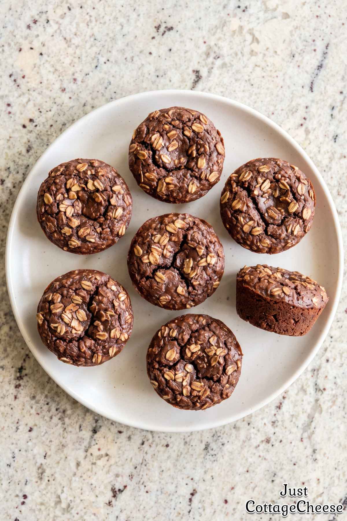 Homemade cottage cheese oat cups