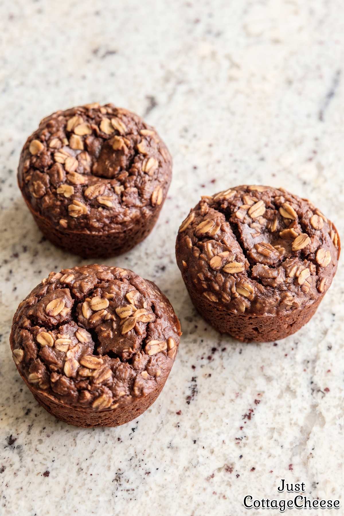 Chocolate hazelnut oat cups on a plate
