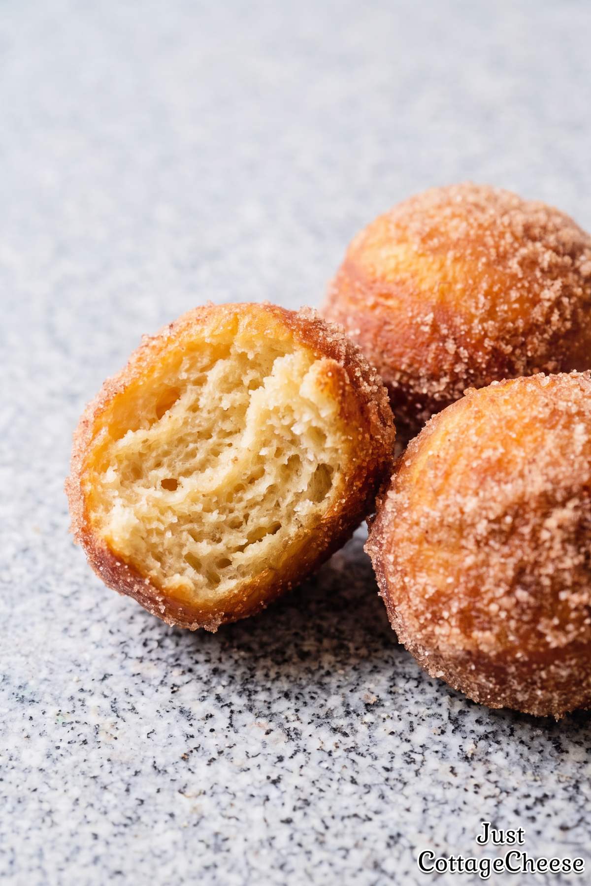 Easy cottage cheese cinnamon sugar donut bites