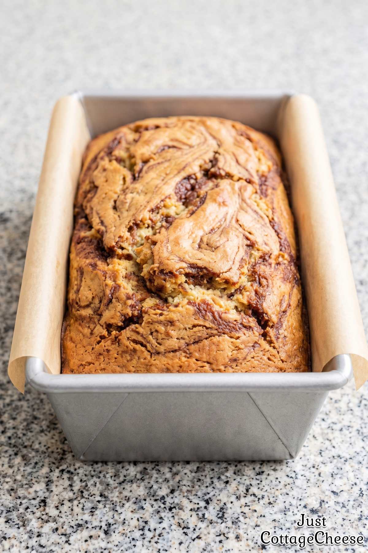 Cottage cheese cinnamon bread slice