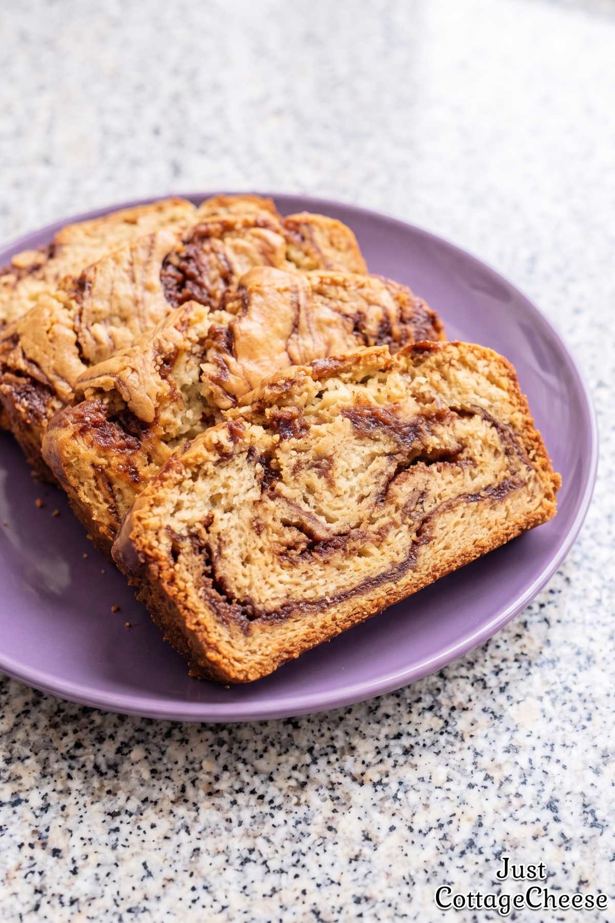 Sweet cinnamon swirl bread loaf
