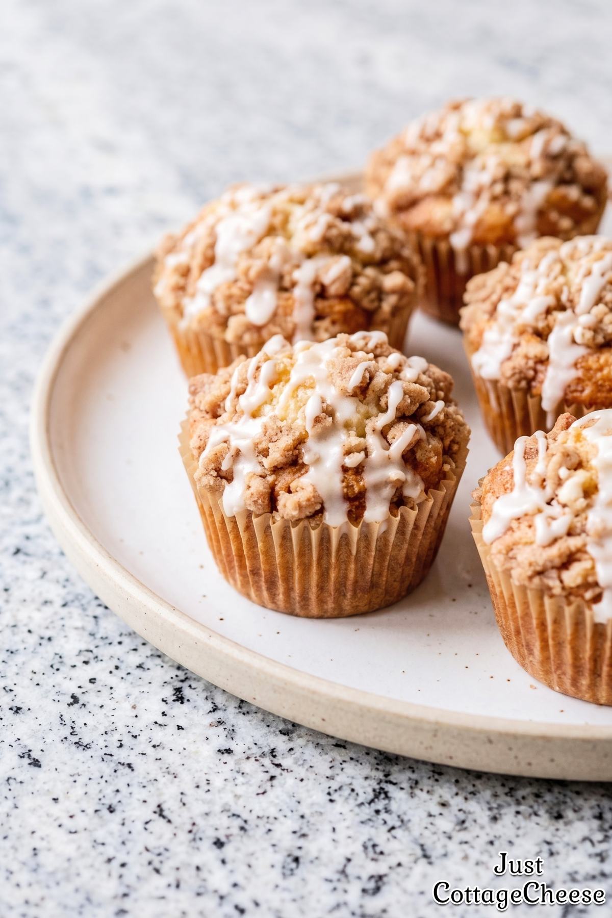 Spiced cottage cheese coffee cake muffins