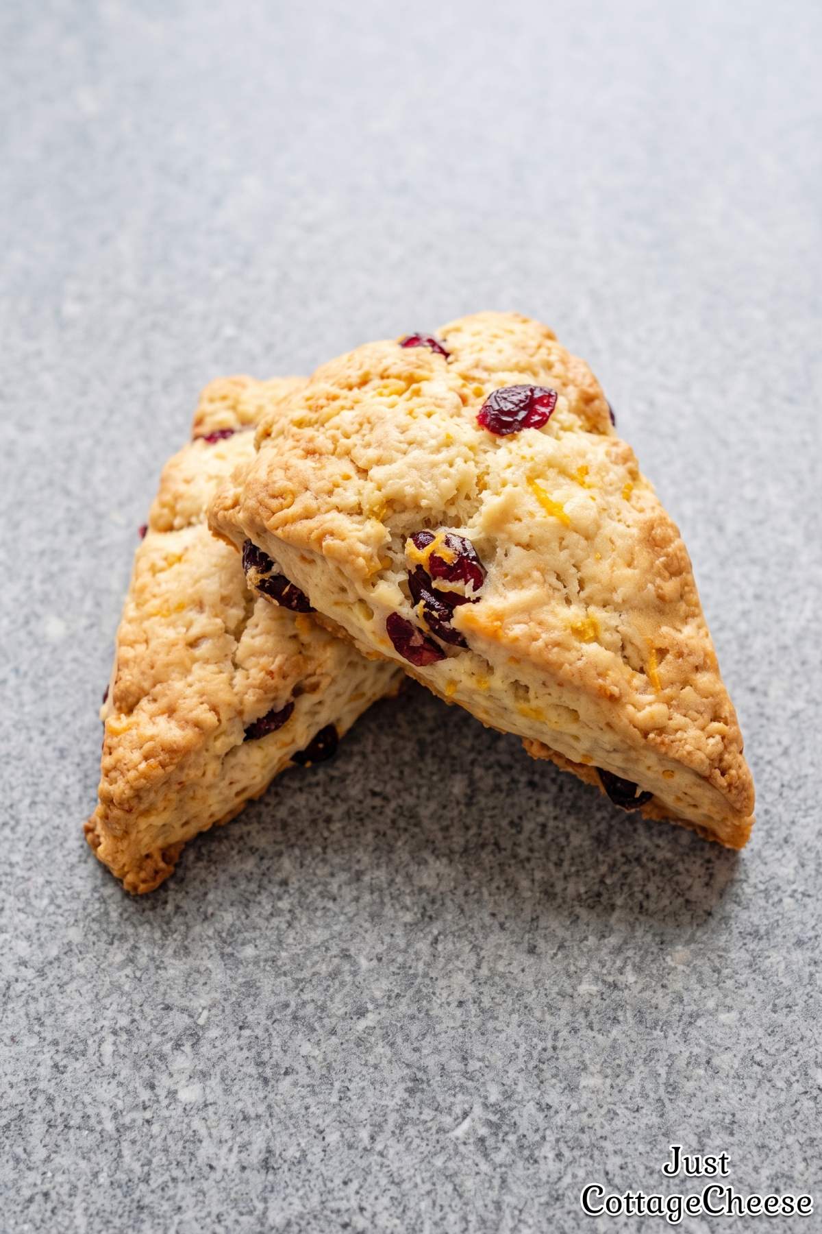 Cottage cheese cranberry orange scones