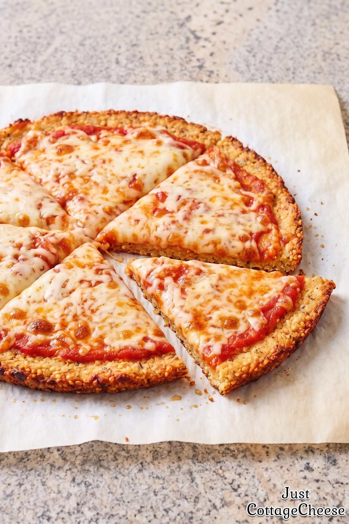 High protein cottage cheese quinoa crust