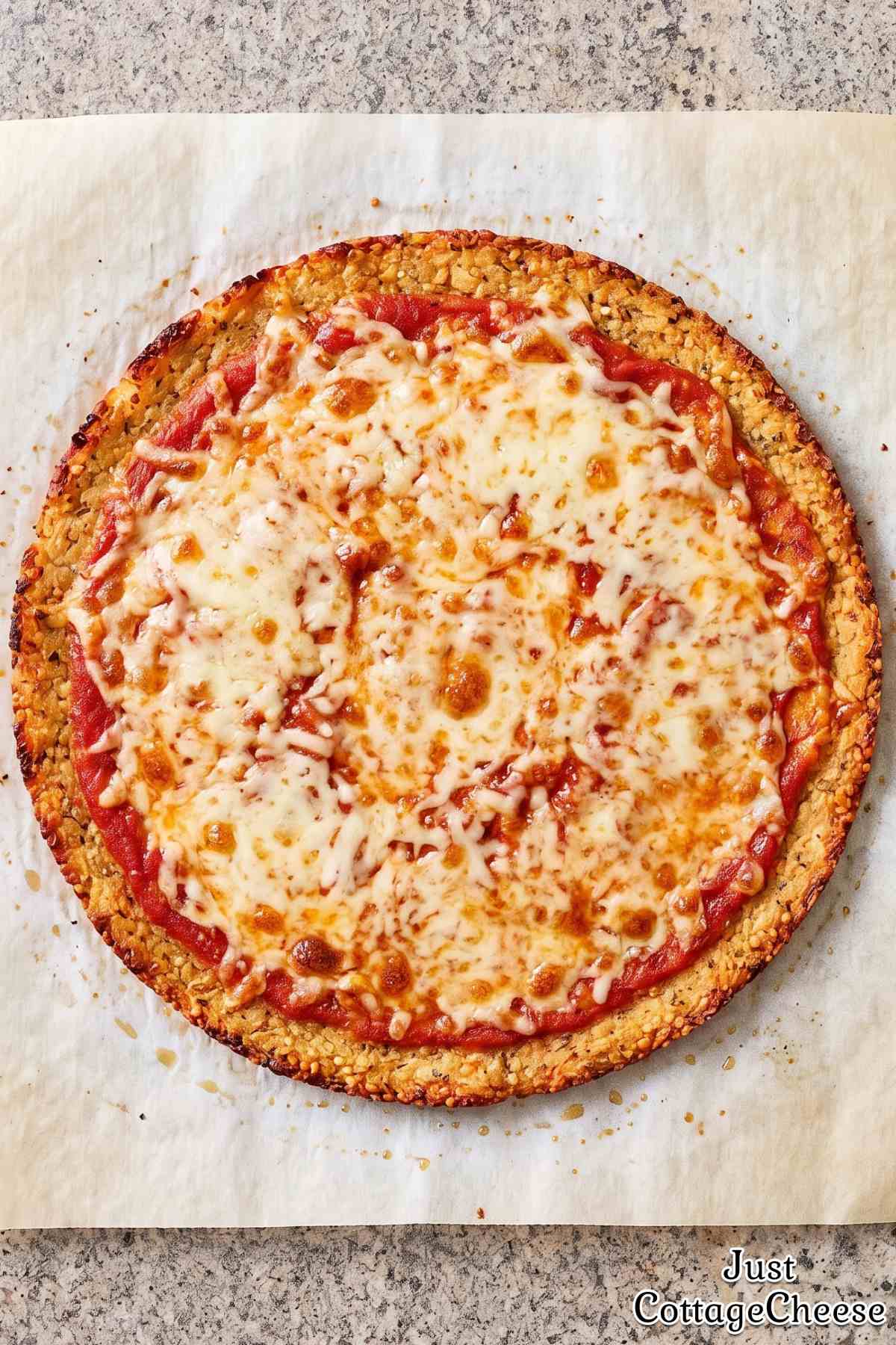 Homemade cottage cheese quinoa crust