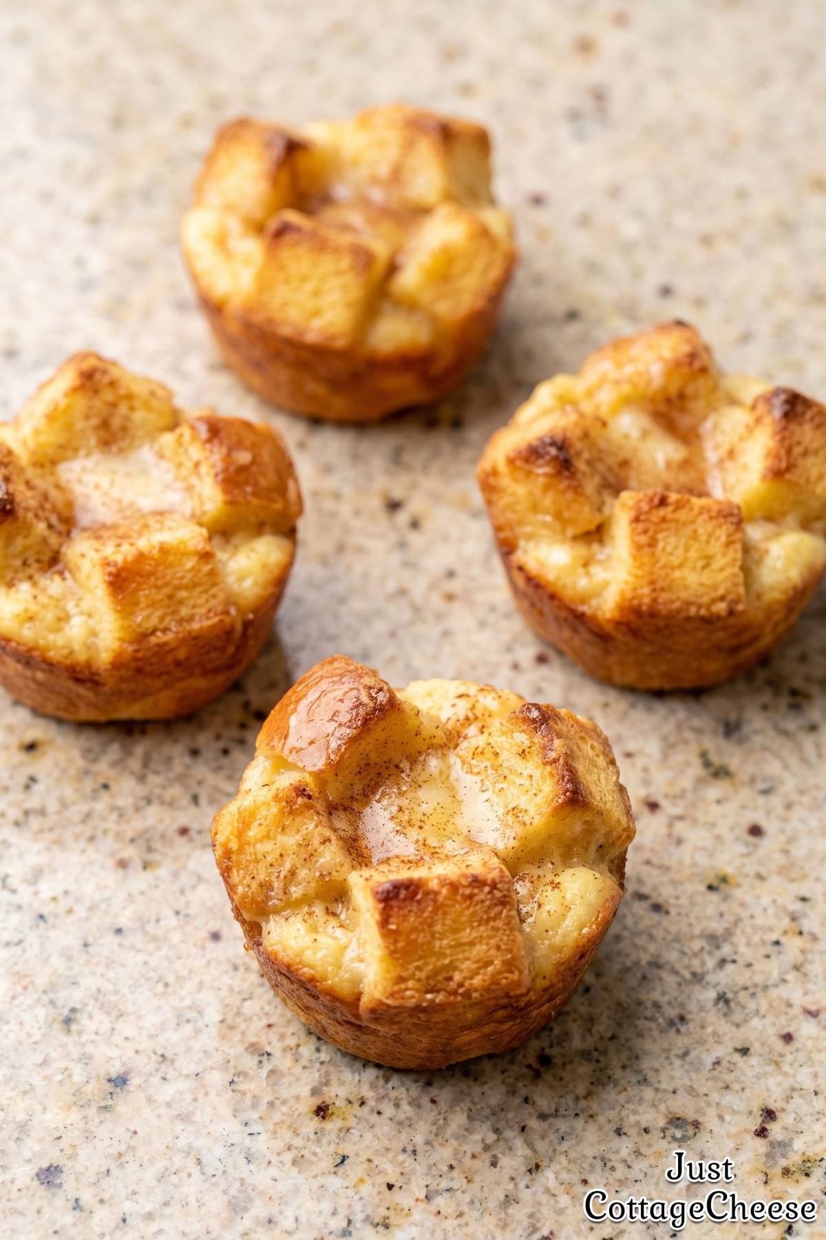 Creamy cottage cheese French toast bites