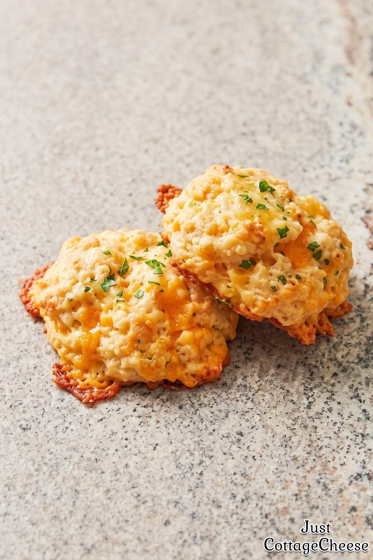 Warm cottage cheese garlic cheddar drop biscuits