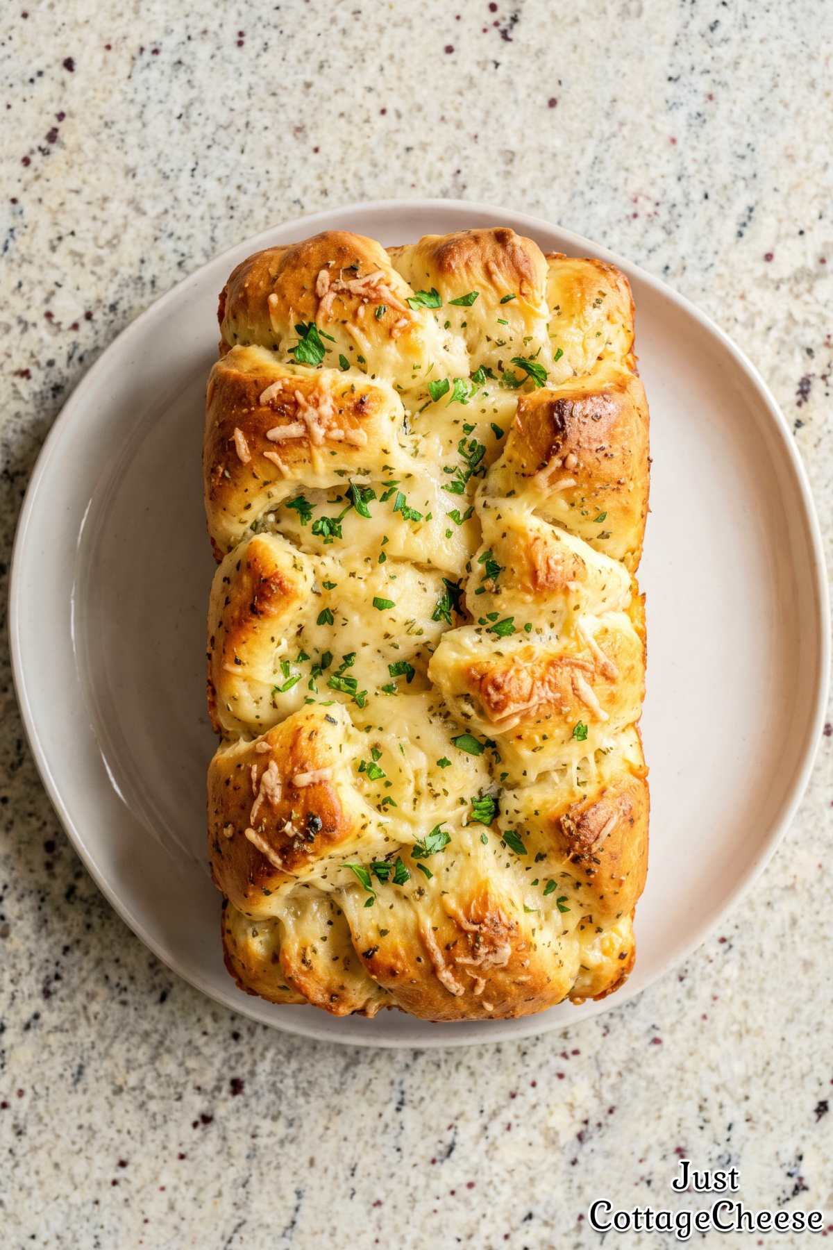 Soft cottage cheese garlic bread
