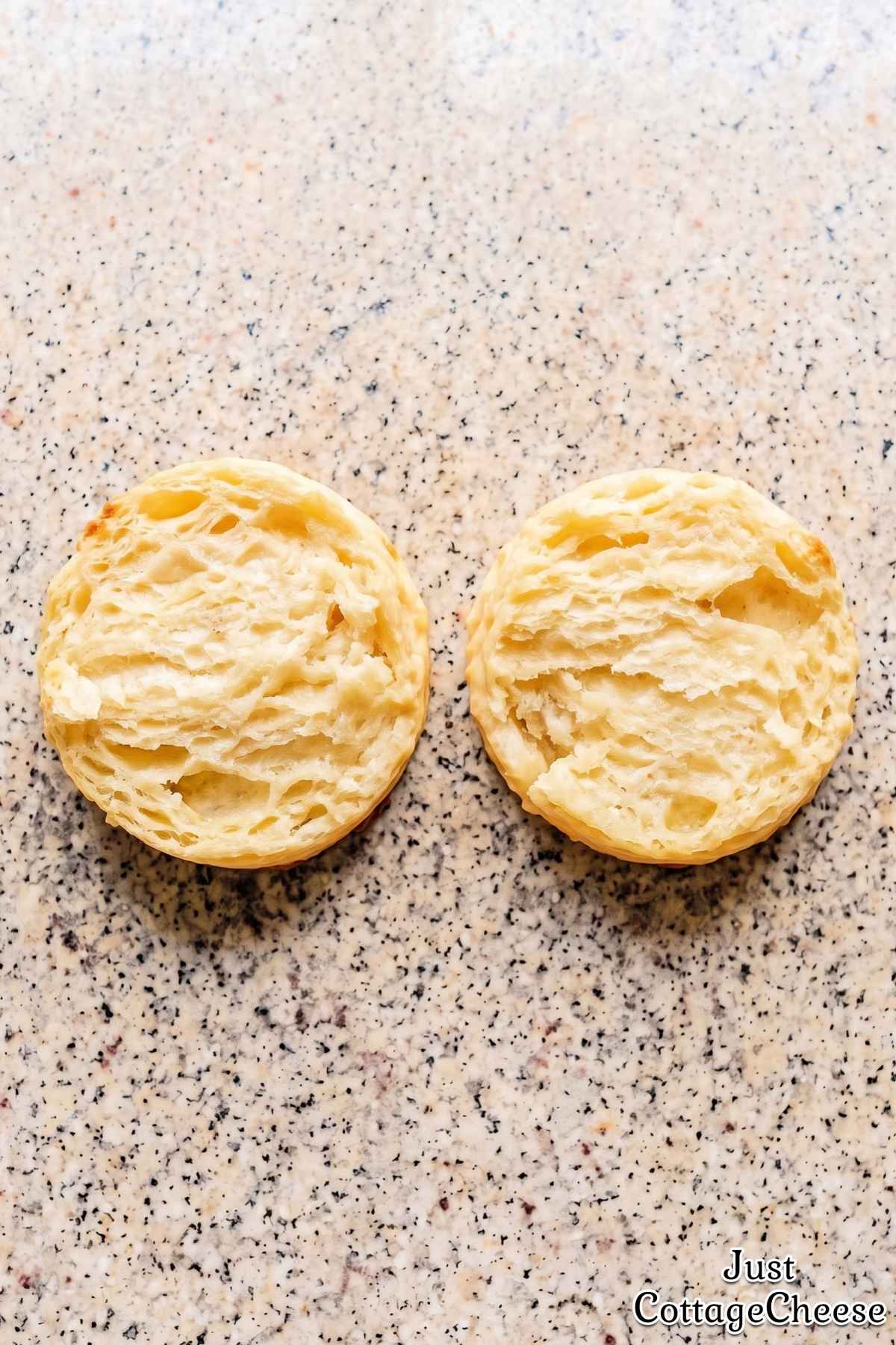 Honey butter spread on warm biscuits