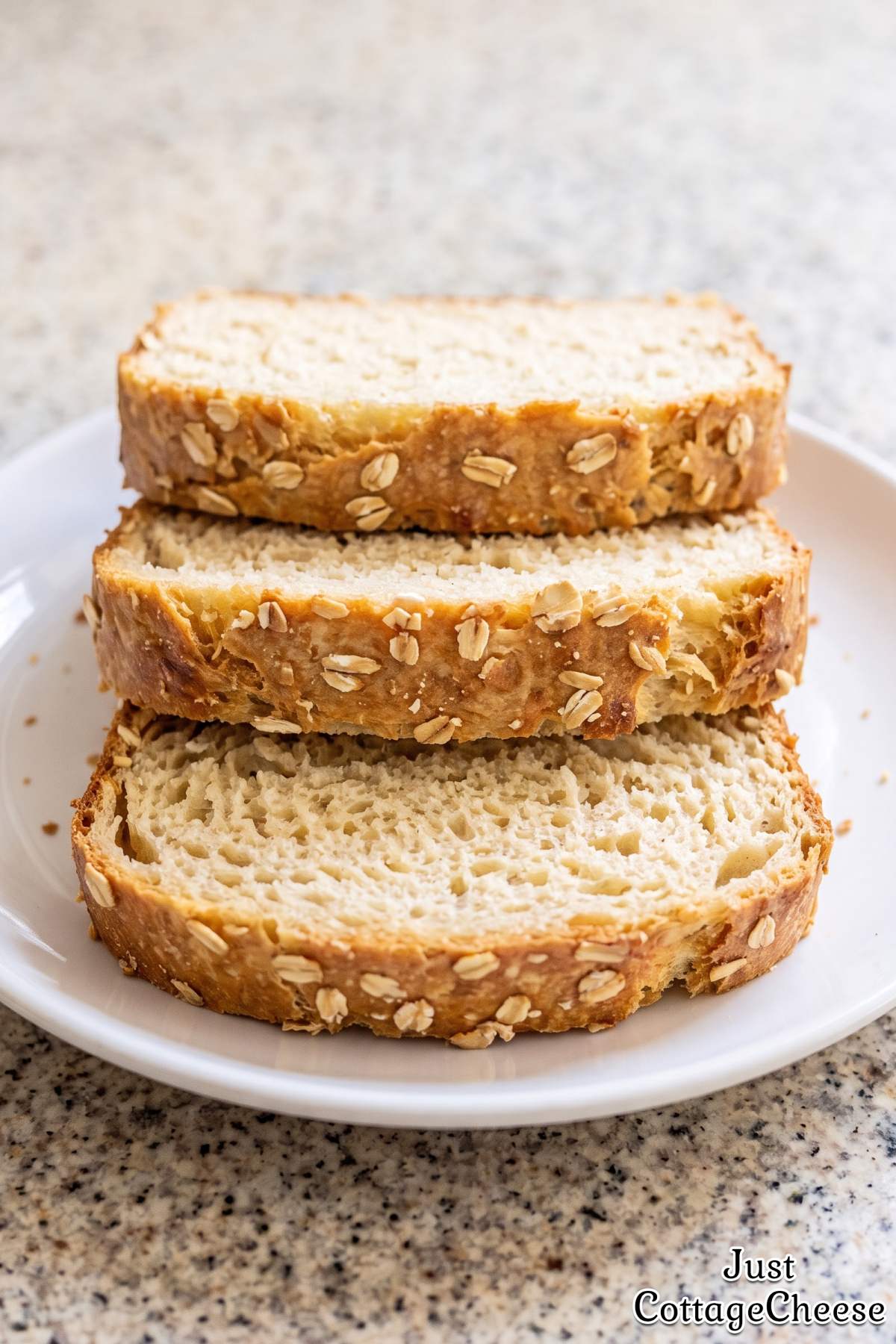 Homemade honey oat bread with cheese