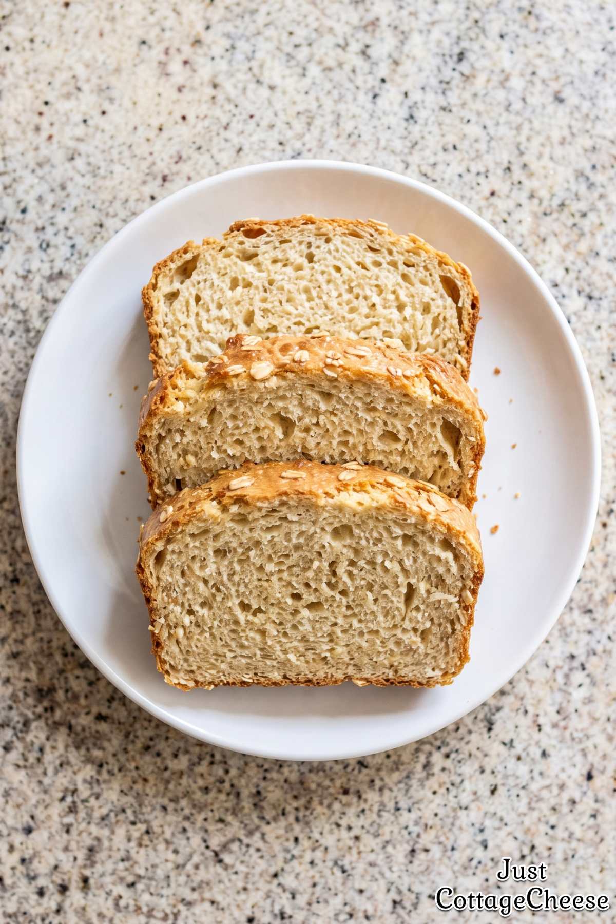 Fresh baked cottage cheese oat bread
