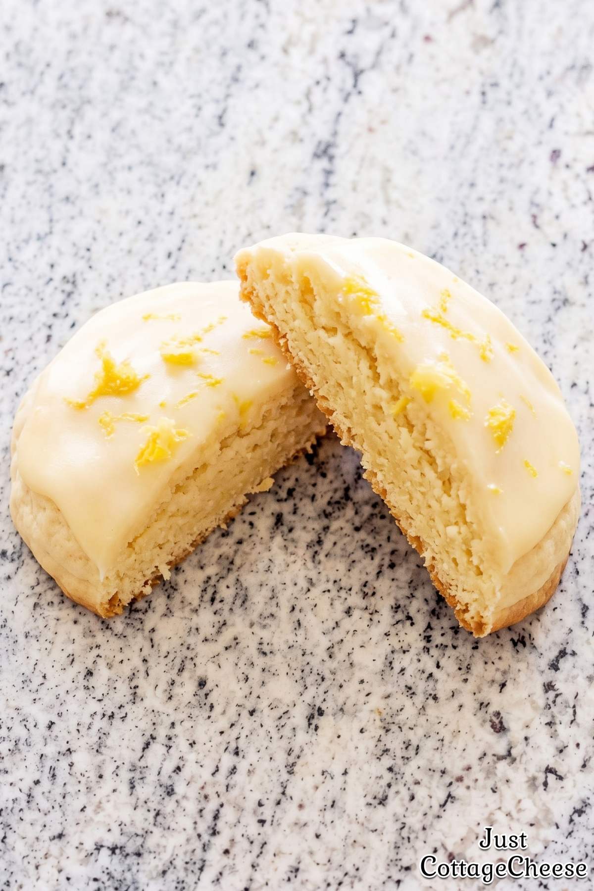 Tender Italian lemon cookies on a plate