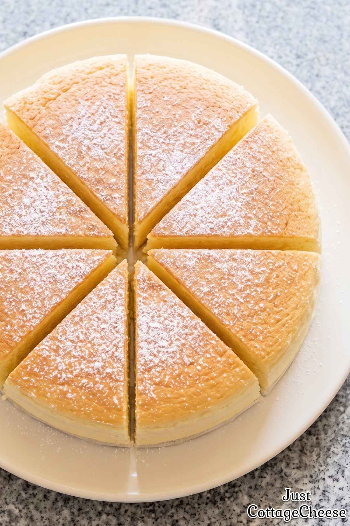 Homemade cottage cheese cotton cheesecake