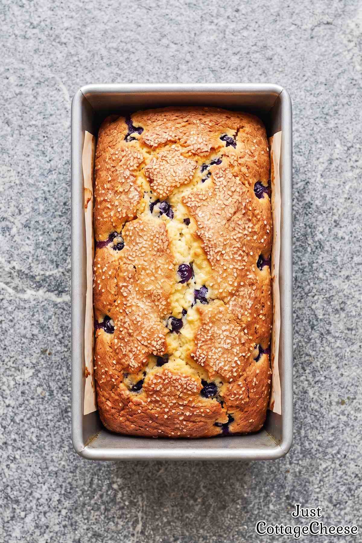 Fresh lemon blueberry breakfast bread