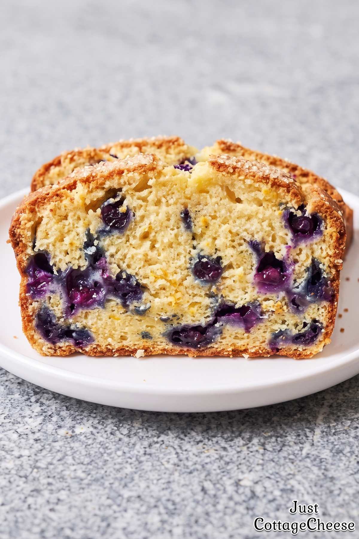 Lemon blueberry breakfast bread loaf