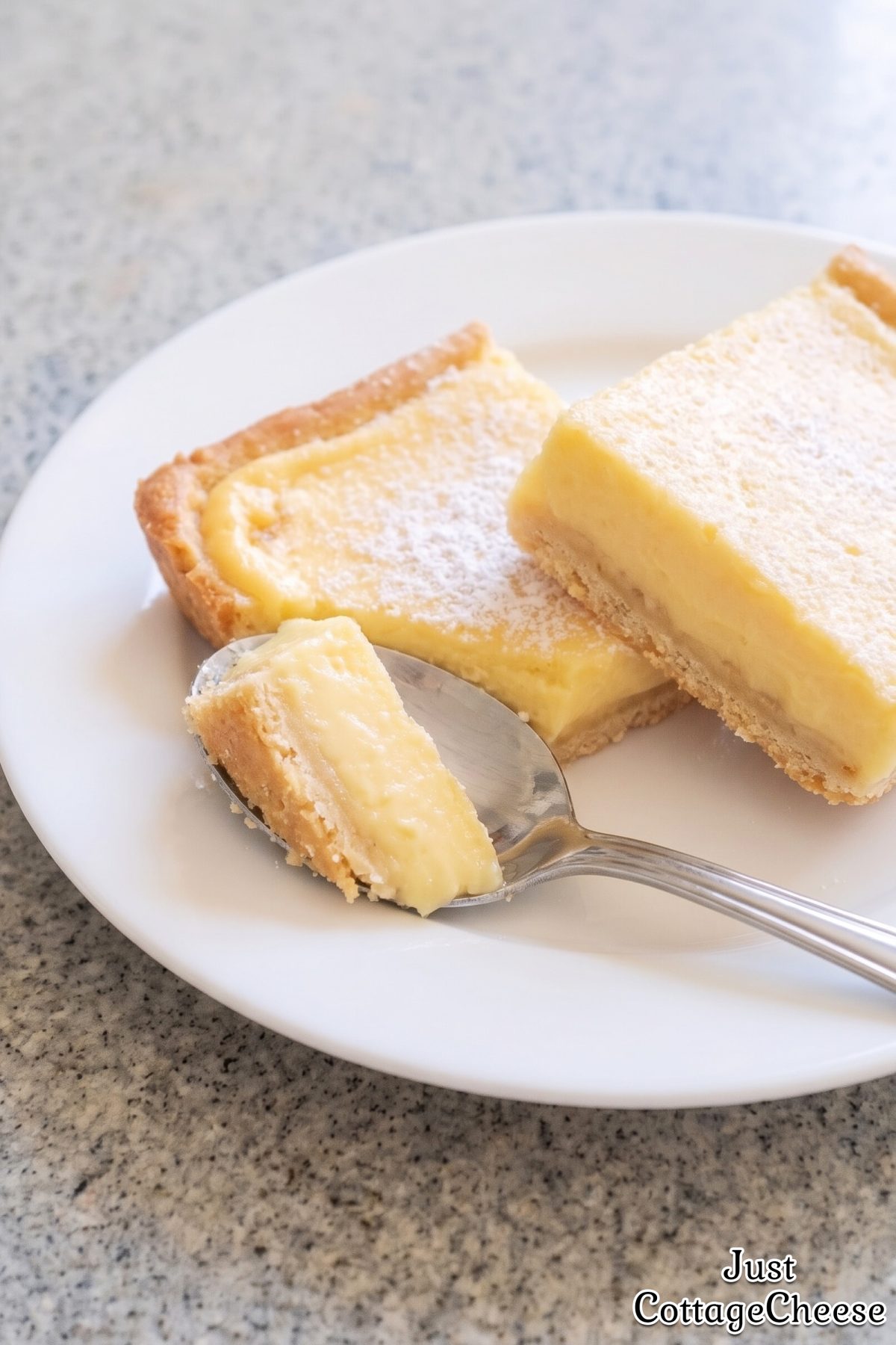 Tangy cottage cheese lemon dessert bars