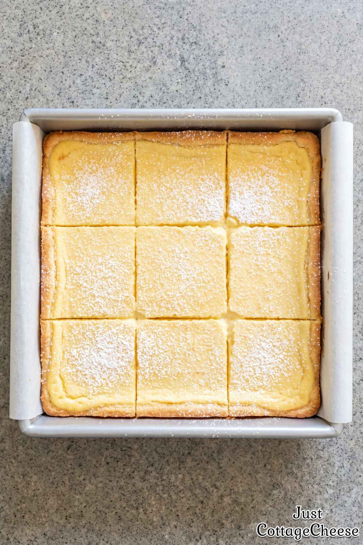 Fresh sliced lemon custard bars