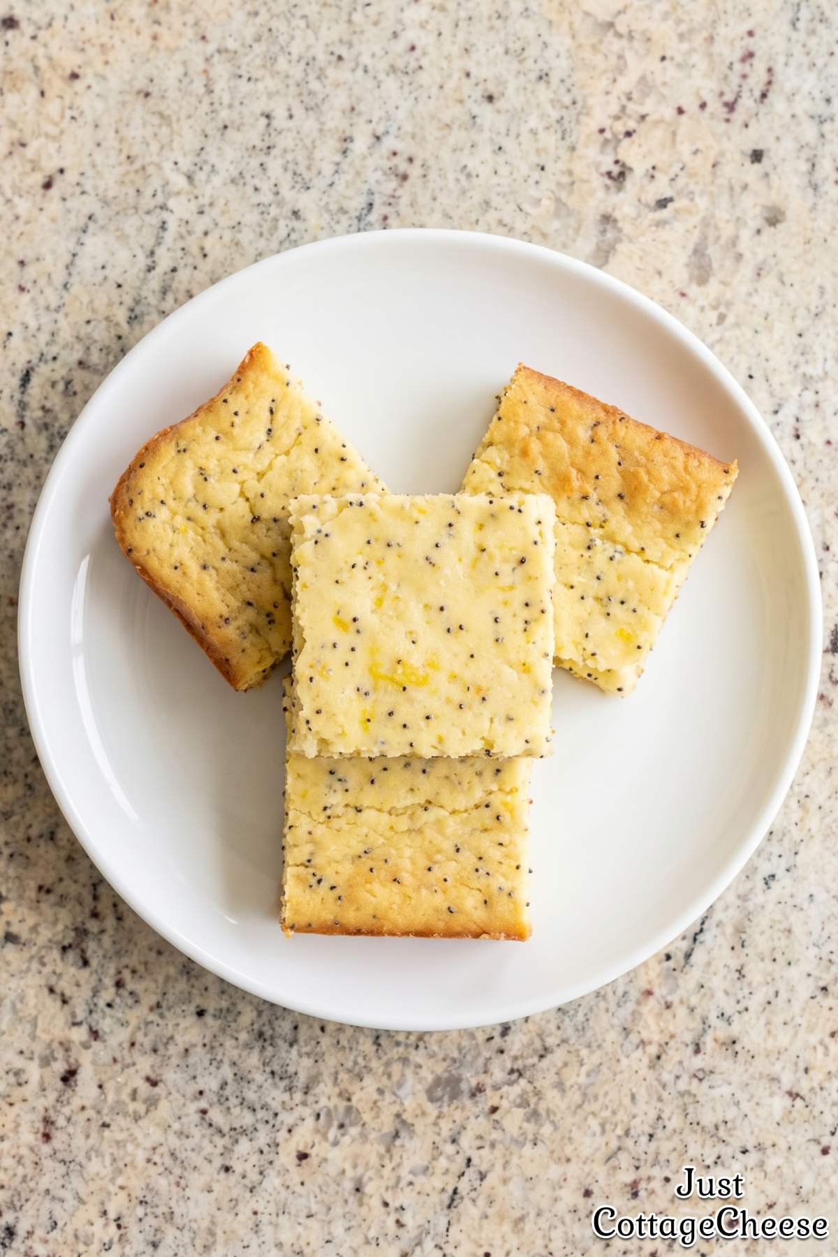 Light lemon cottage cheese bars