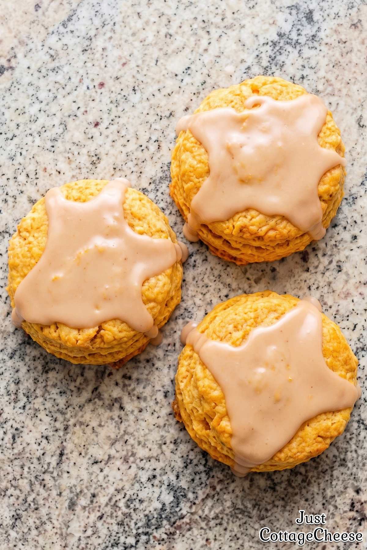 Tender maple pumpkin cottage cheese biscuits