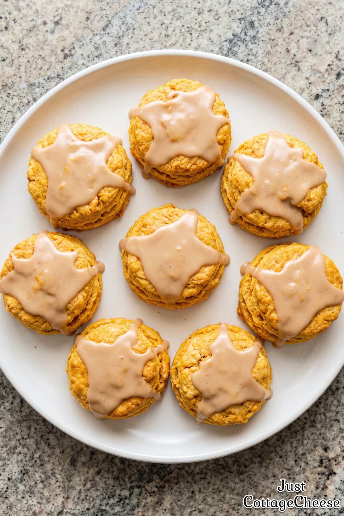 Fluffy cottage cheese pumpkin maple biscuits
