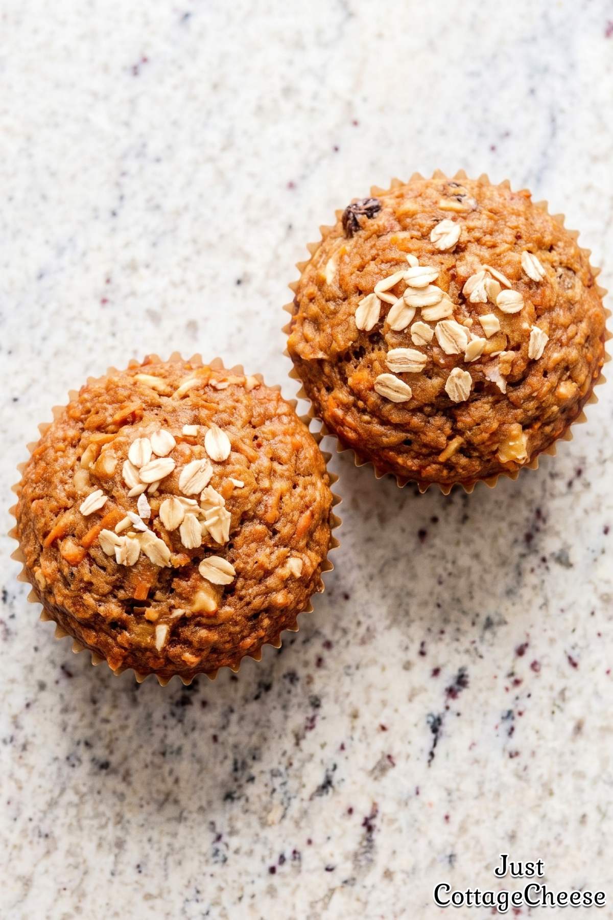 Soft morning glory cottage cheese muffins
