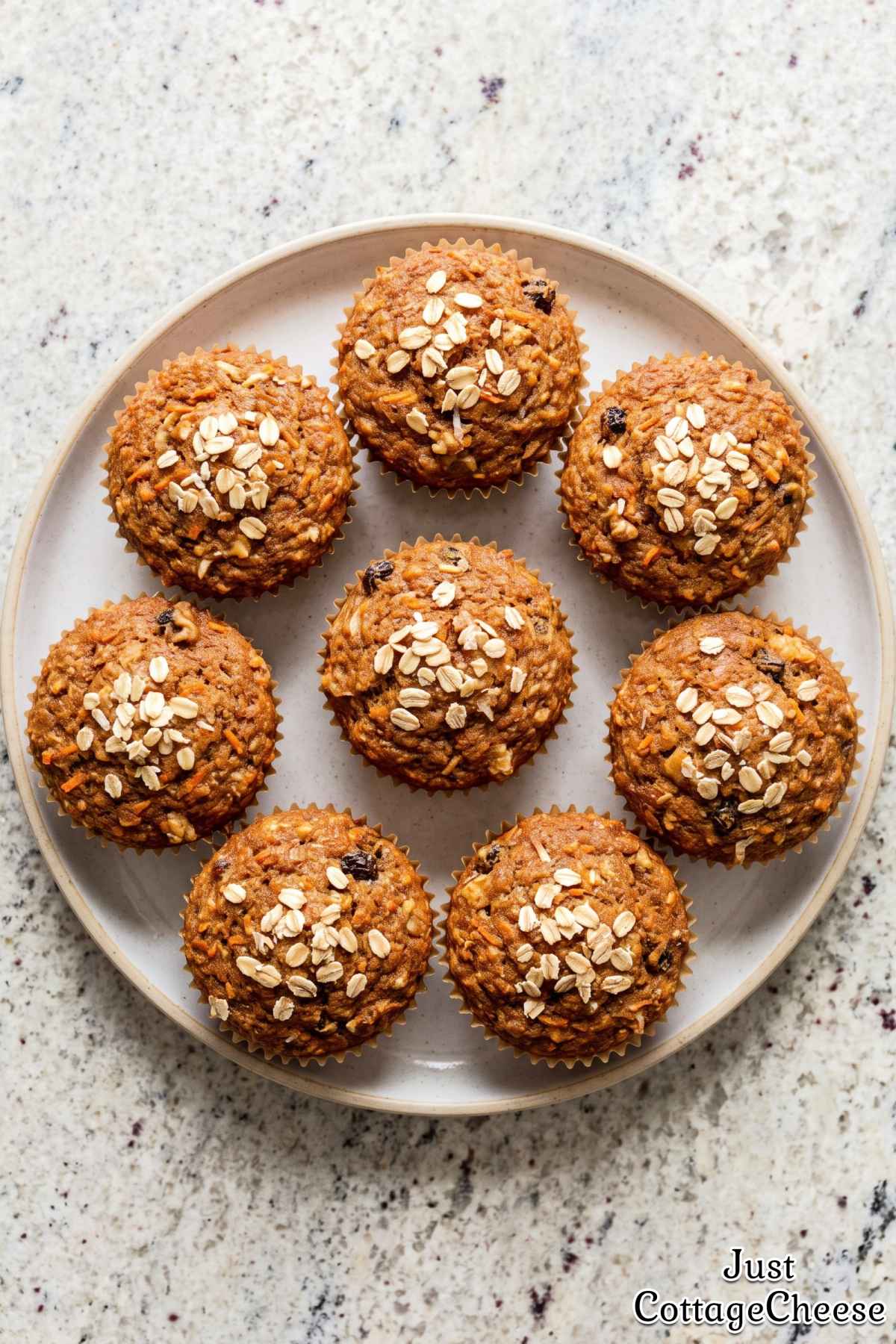 Batch of cottage cheese morning glory muffins
