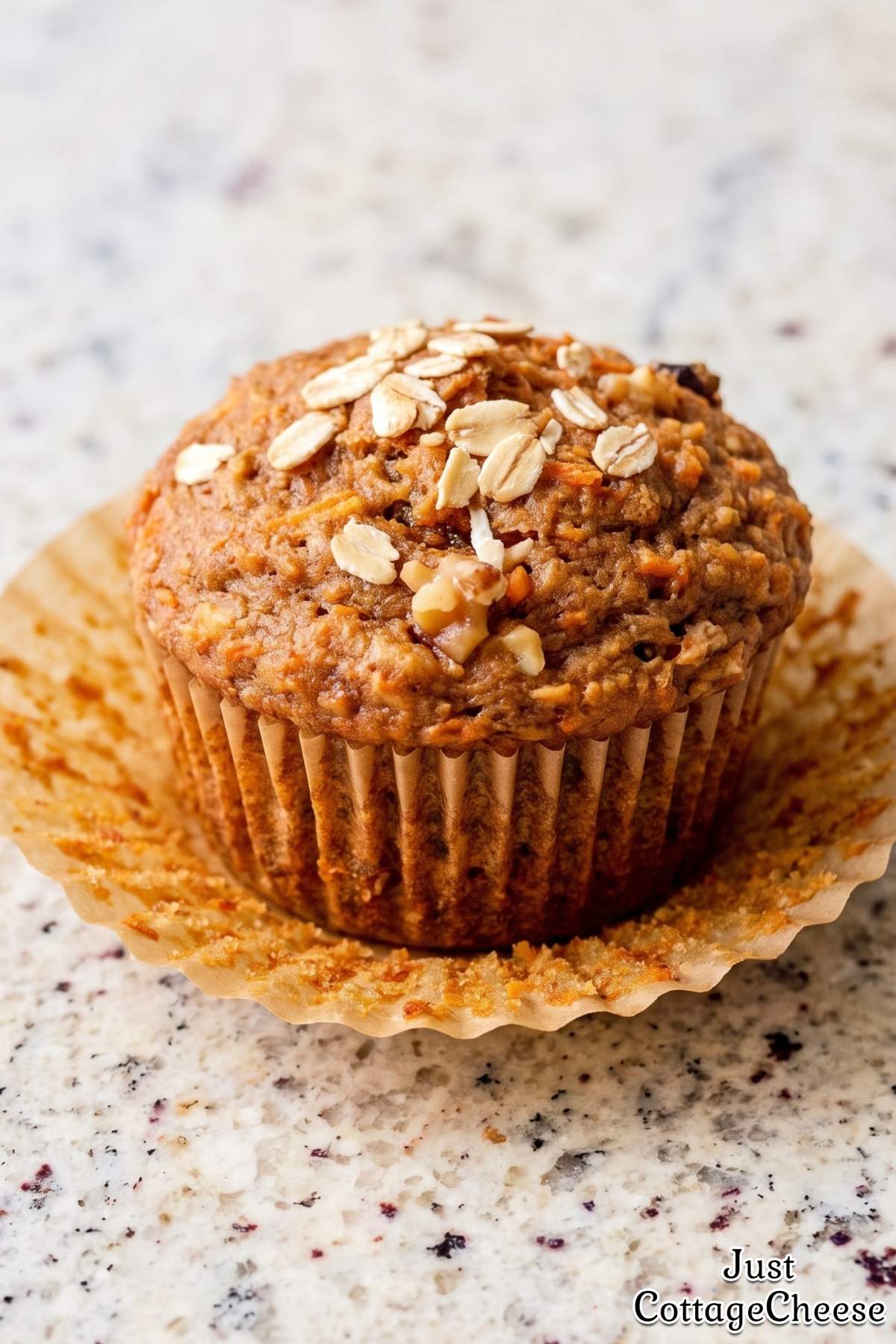 Healthy cottage cheese morning glory muffins