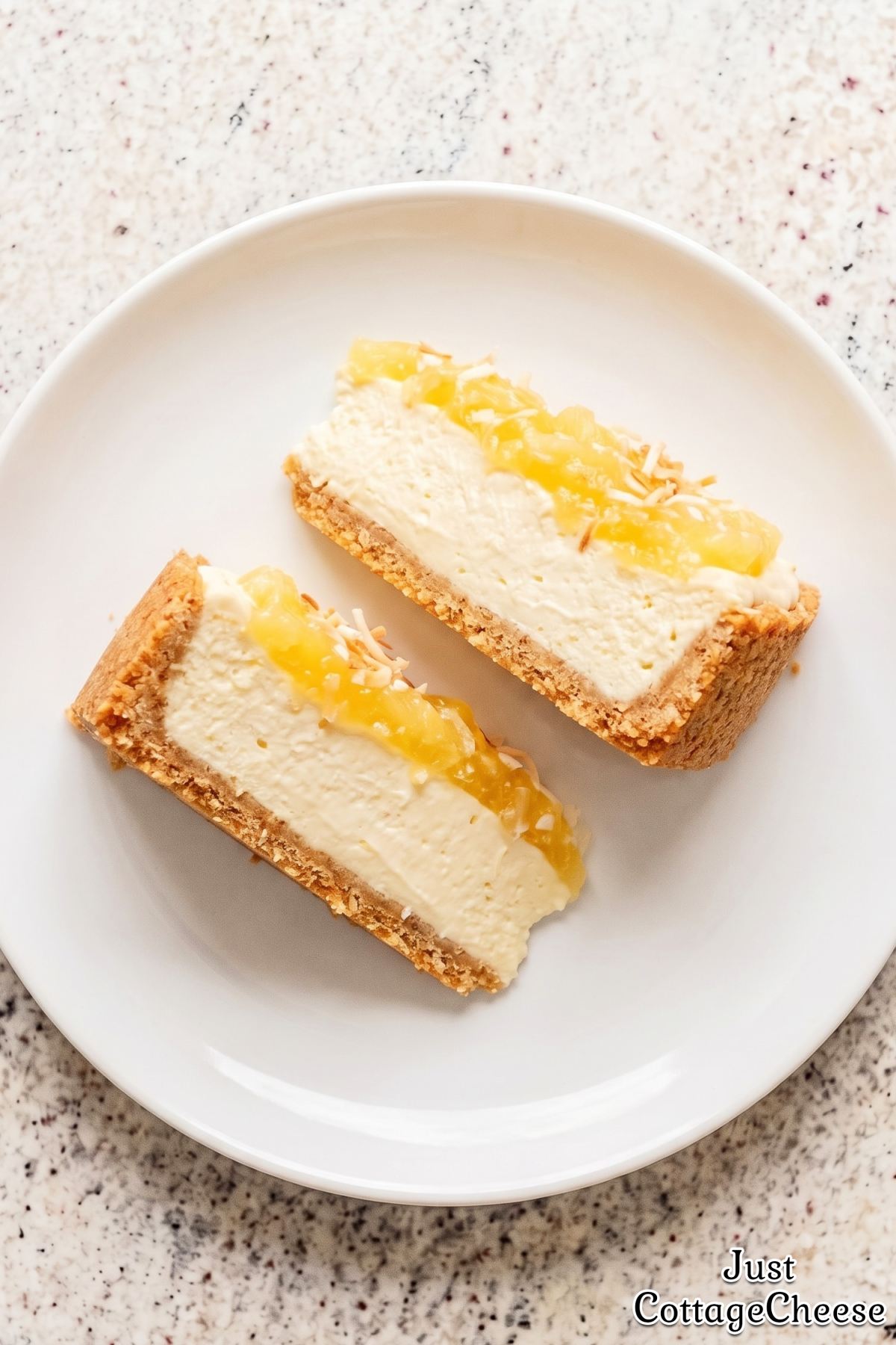 Simple no-bake pina colada cheesecake