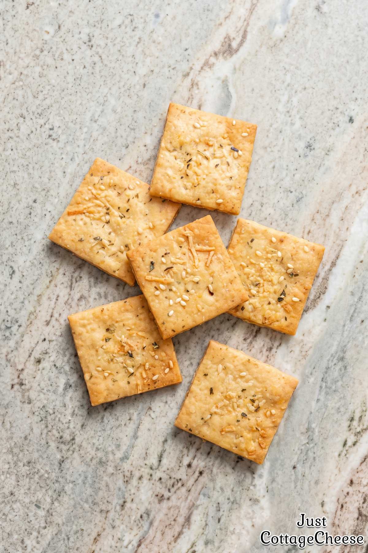 Easy cottage cheese protein crackers