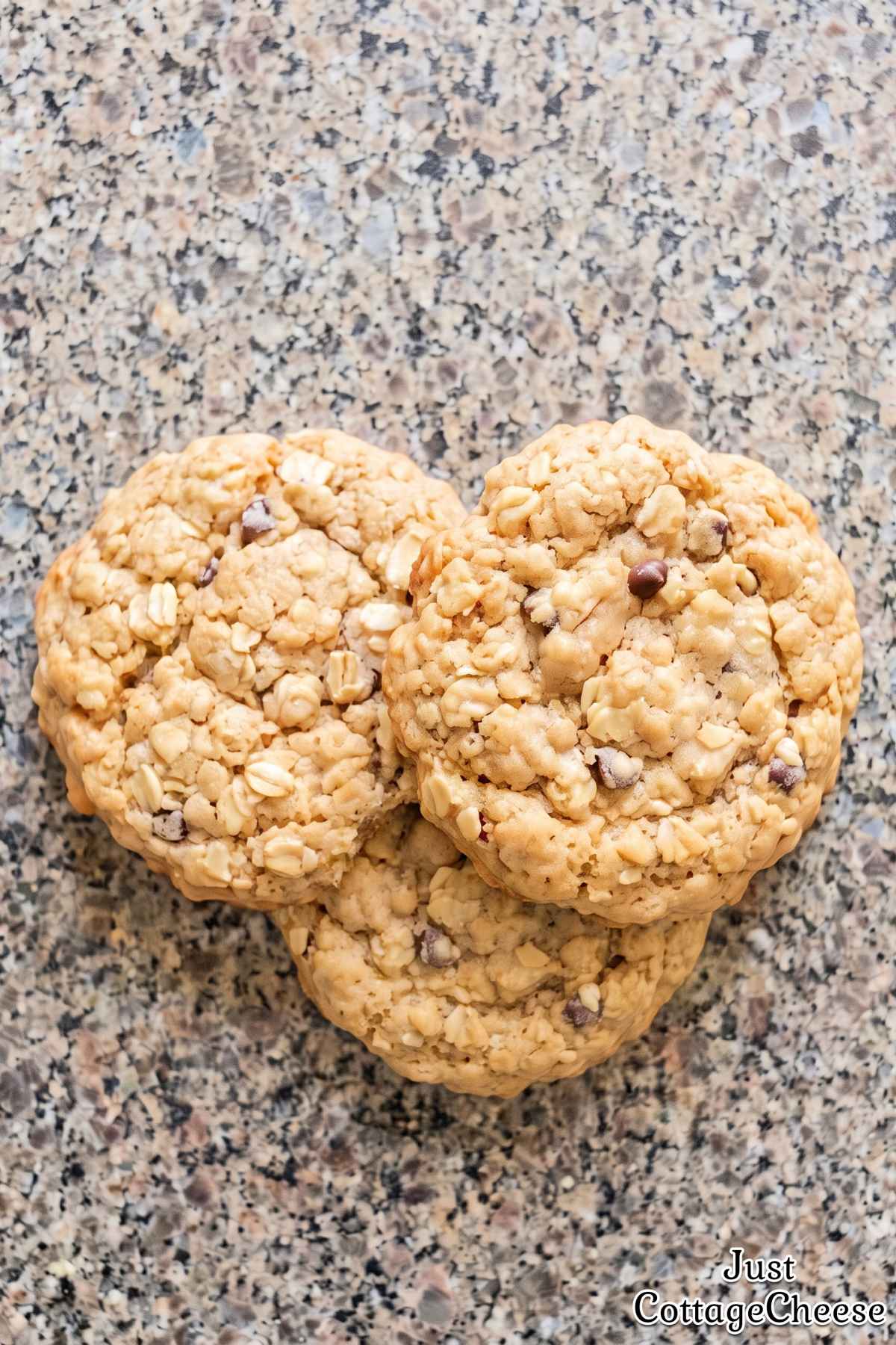 High protein oat cookies on a plate