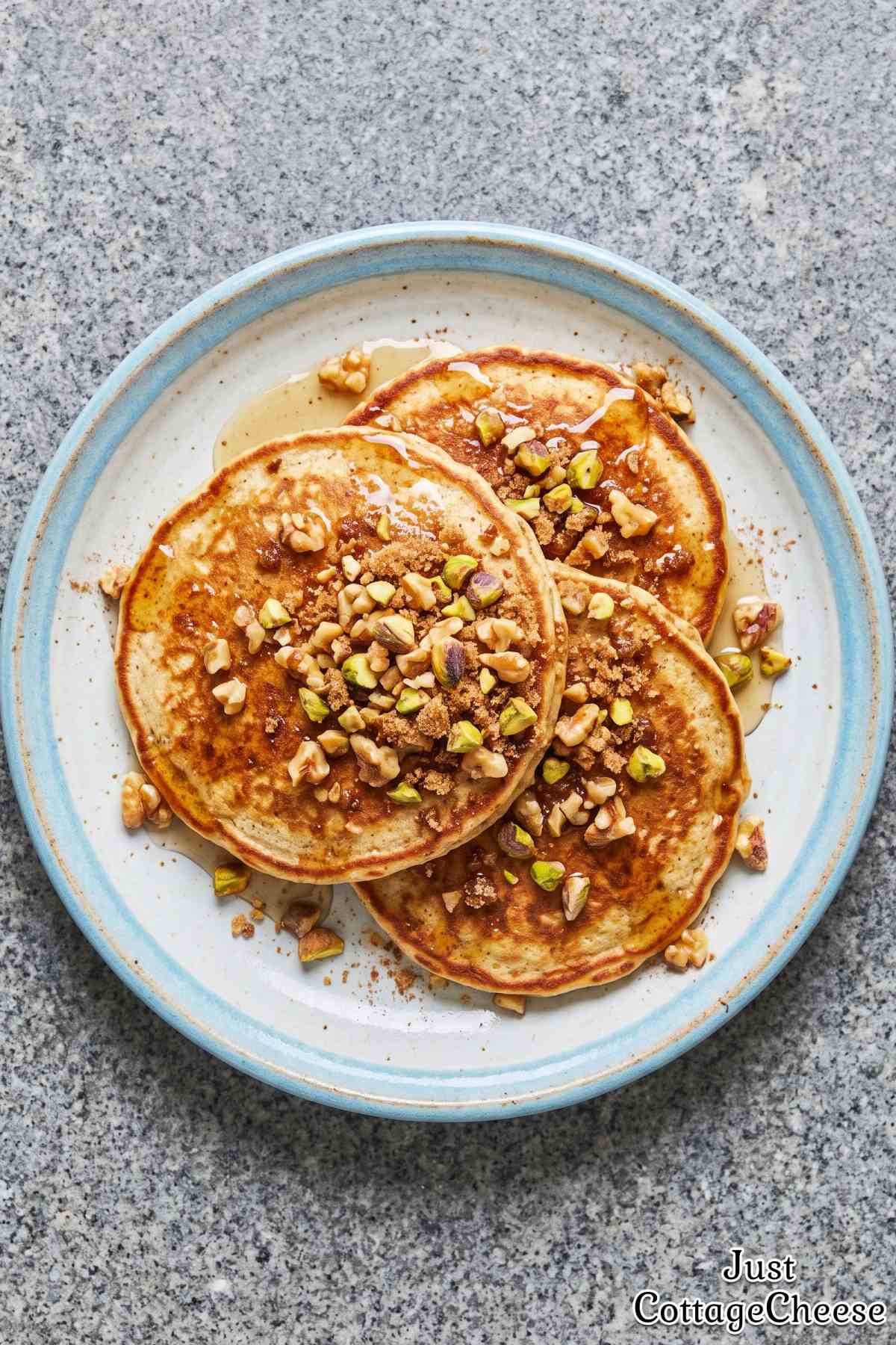 Homemade protein baklava pancakes