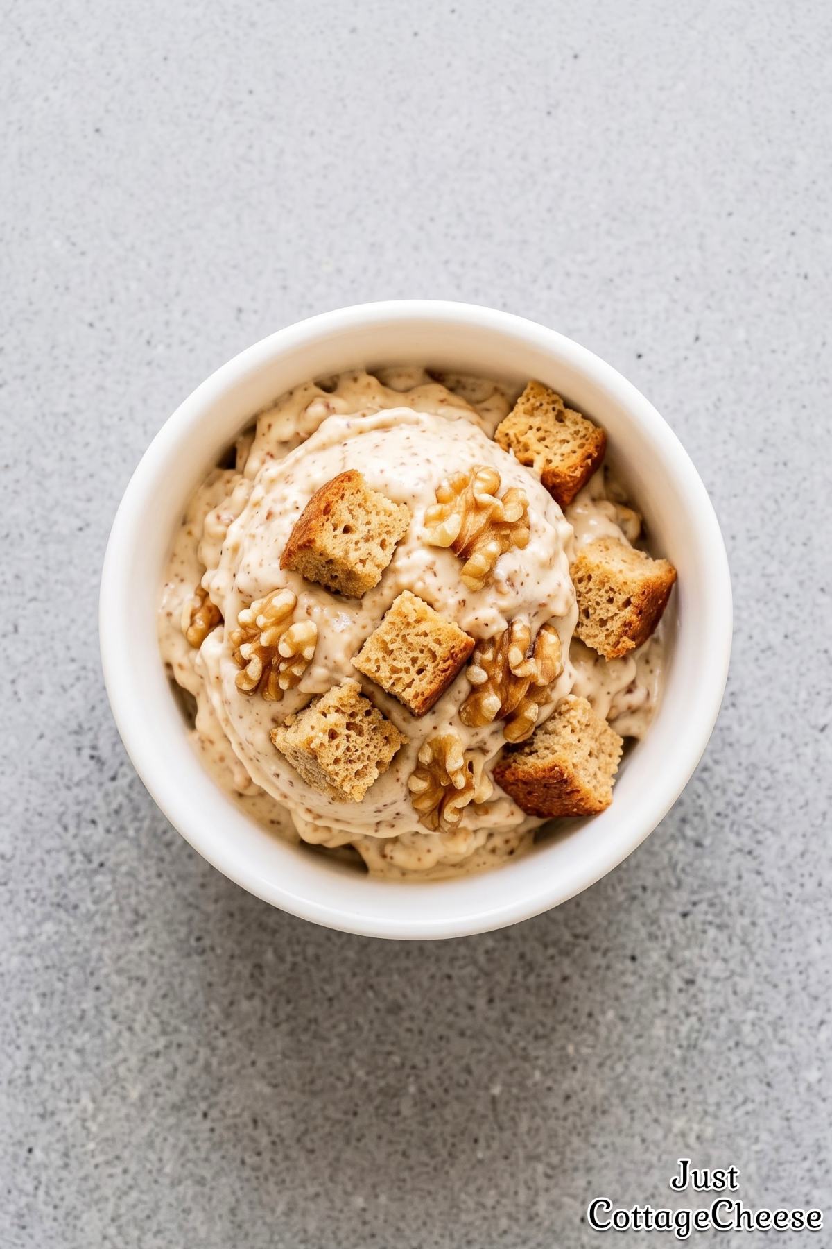 Chilled cottage cheese banana ice cream
