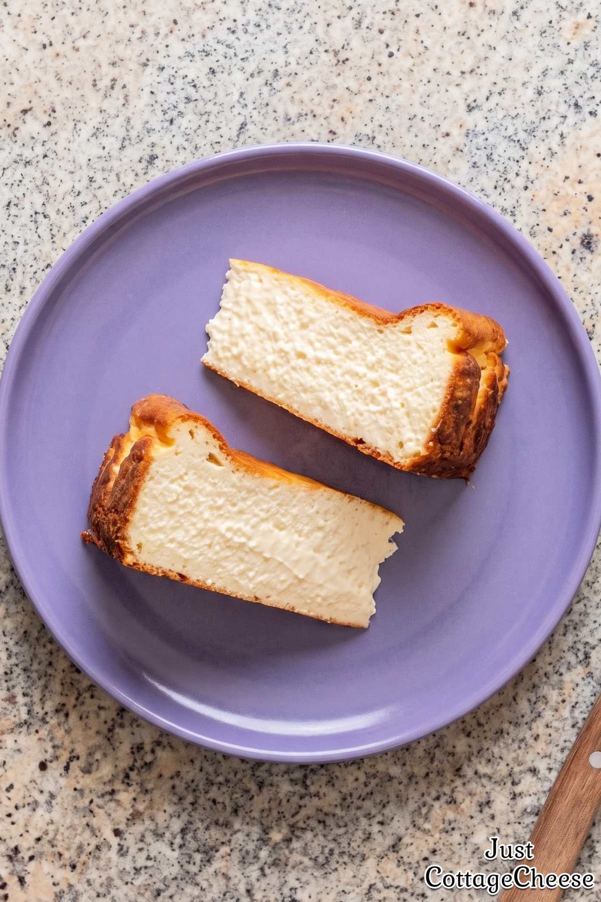 Rich protein basque cheesecake burnt top