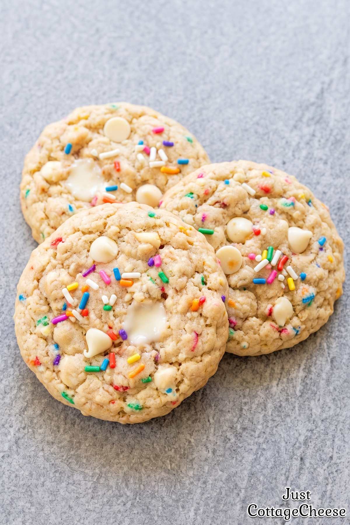 Tender protein birthday cake cookies