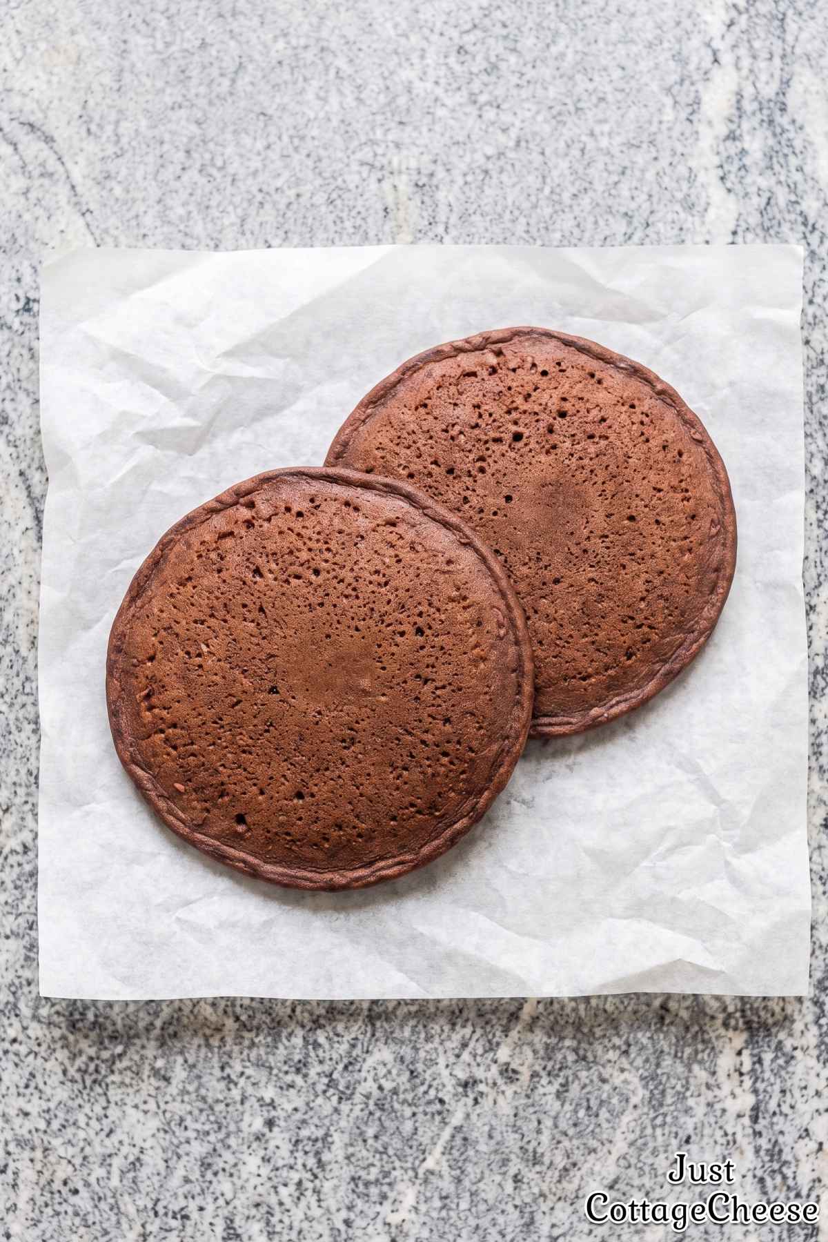 Fluffy cottage cheese black forest pancakes