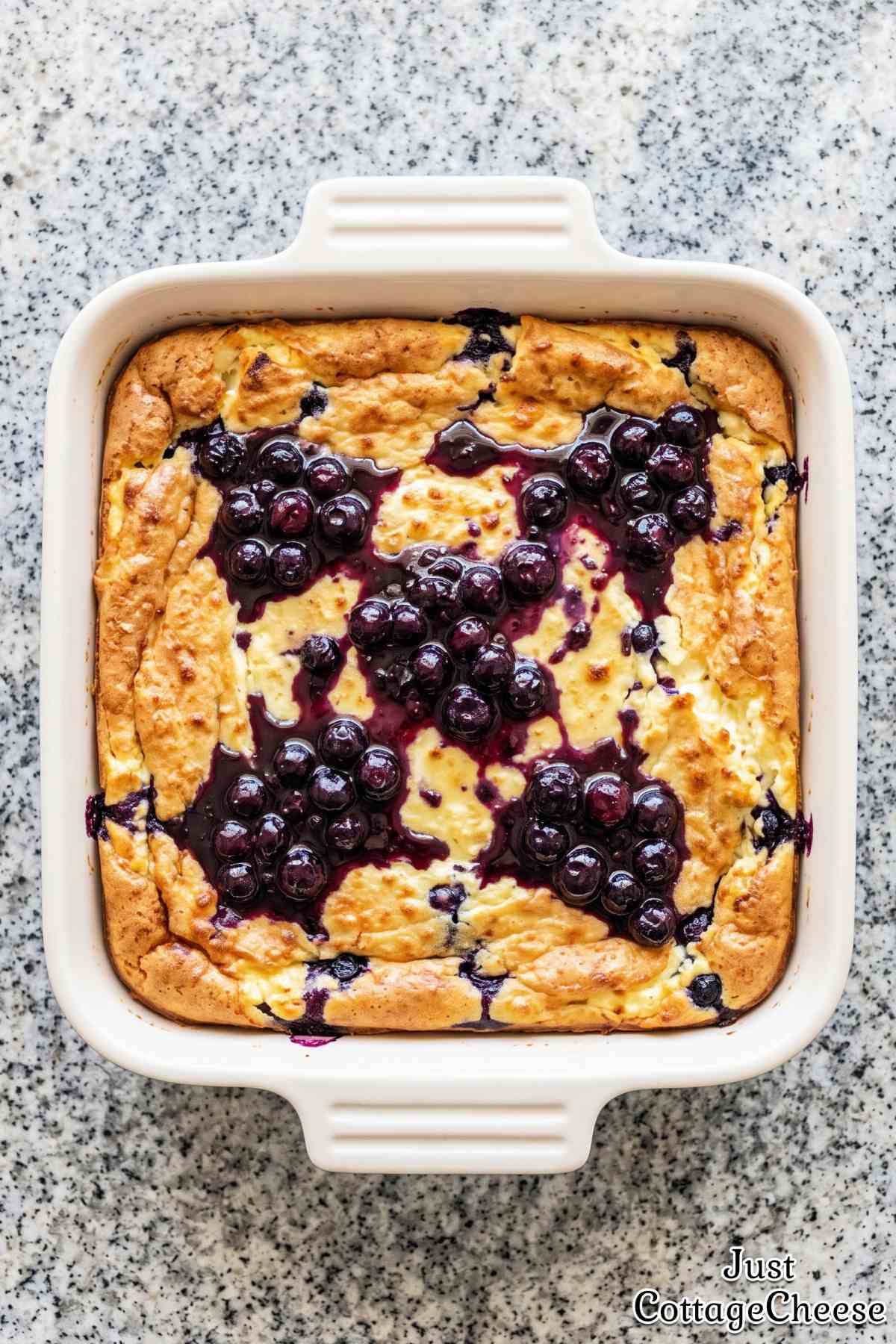 Fluffy cottage cheese breakfast casserole